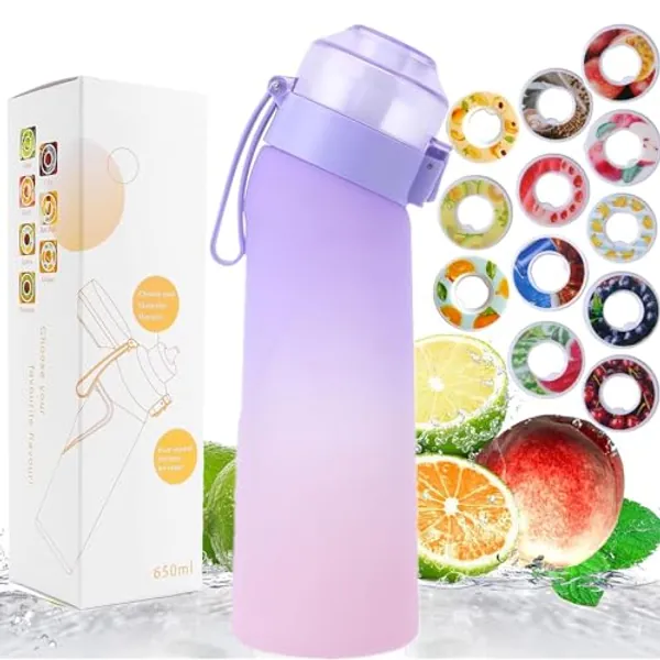 Air Up Water Bottle with 12 Fruit Flavor pods,0 Sugar, 0 Calorie,Sports Water Cup Suitable for Gym and Outdoor Sports