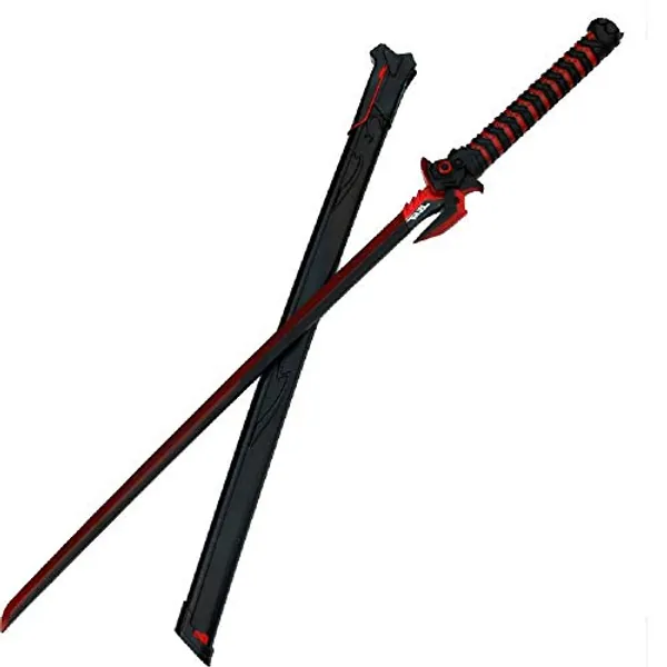 damdos Halloween Prop 41inch OW Anime Cosplay Gen ji Swords with Scabbard Evil Spirit Sheath Knife Dragon Blade Shimad PU Foam Birthday Gifts