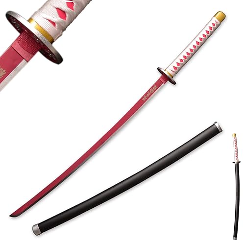 Sword fort Carbon Steel DemonSlayer Sword Real Metal, Handmade Katana Anime Cosplay Sword, About 41 inches-rengoku/tanjiro/inosuke/kokushibou A Variety of Styles - Tsuyuri Kanawo