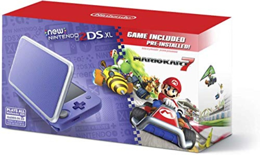 New Nintendo 2DS™ XL - Purple + Silver w/ Mario Kart 7 - Purple + Silver