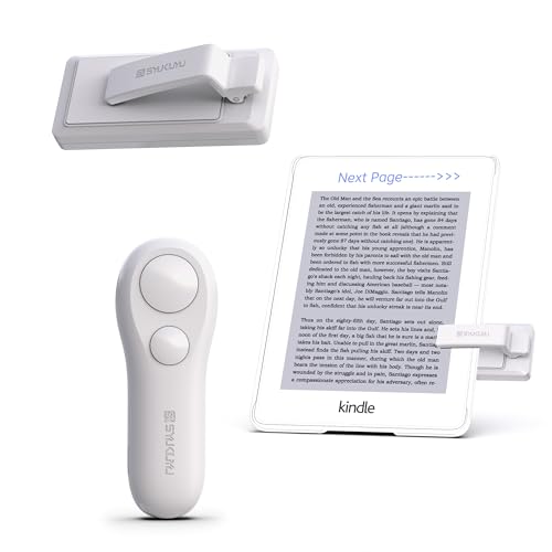 SK SYUKUYU RF Remote Control Page Turner for Kindle Reading Ipad Surface Comics, iPhone Android Tablets Reading Novels Taking Photos (White) - white