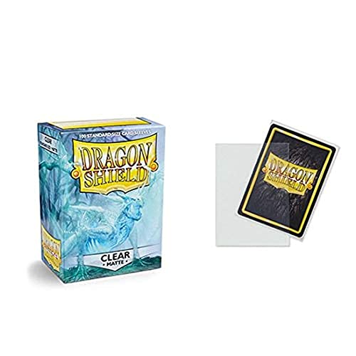 Dragon Shield Matte Clear Standard Size 100 ct Card Sleeves Individual Pack - Clear