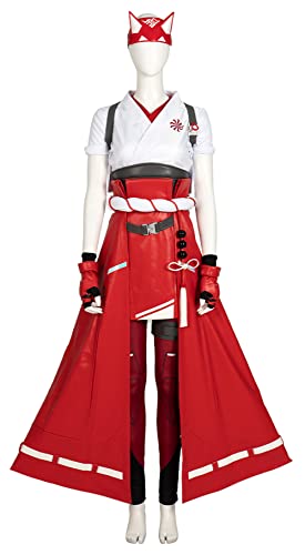 Kiriko Cosplay Costume for Women Game Overwatch2 Kiriko Costume Deluxe Uniform Outfits Halloween Dress Up Set - Small - Female