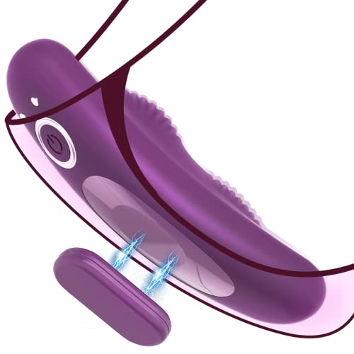 Remote Control Vibrator for Panties with Magnetic Clip, Sex Toys Butterfly Vibrators for Women with 10 Vibration Modes, Waterproof Wearable Rose Vibrator Dildo for Couples (Purple) - Purple