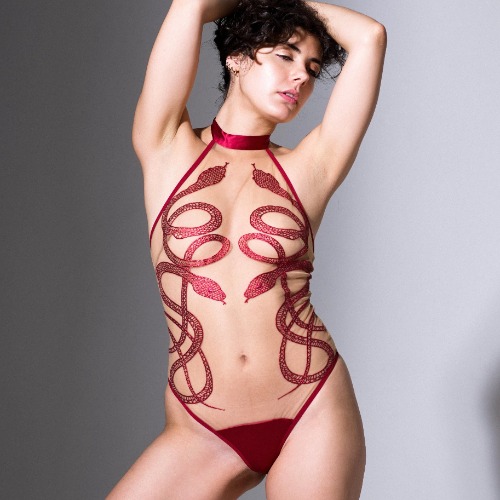 Medusa Bodysuit - Oxblood/Butterscotch | OxBlood/Butterscotch / M