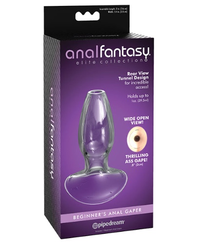 Anal Fantasy Ellite Anal Glass Gaper - Clear - Beginners