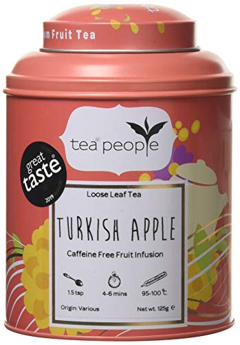 Tea People Turkish Apple, 125 g Loose Leaf Tea in Tin Caddy - Turkish Apple - 125 g (Pack of 1)