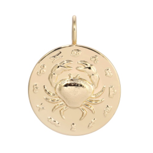 Zodiac Pendant Cancer - Gold