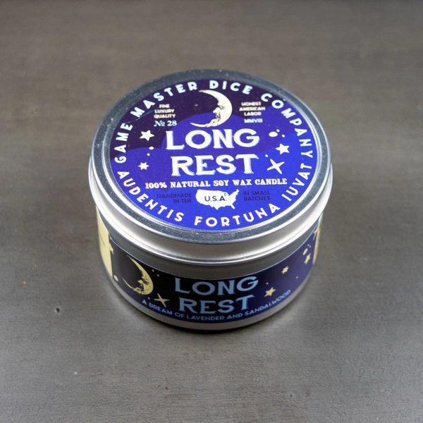 Long Rest Gaming Candle | Soy Candle | Hand Poured | DnD | 8oz | 2oz | Lavender | Rest | Sleep