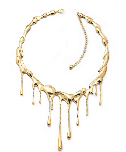 Multi Drop Necklace In Gold Vermeil