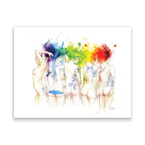 Rain Bums | 20 x 16 inches