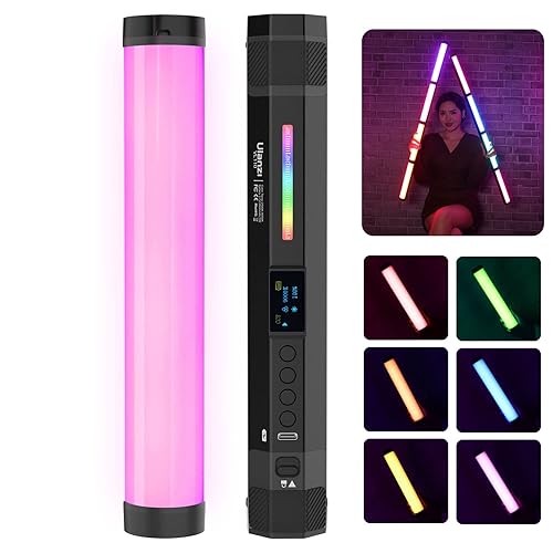 ULANZI VL110 RGB Light Wand, Handheld Light Stick Camera LED Video Tube Light Bar, 2500-9000K Dimmable, 2600mAh Battry CRI 95+ with Magnetic Attraction for Photography Vlog TIK Tok - VL110 RGB