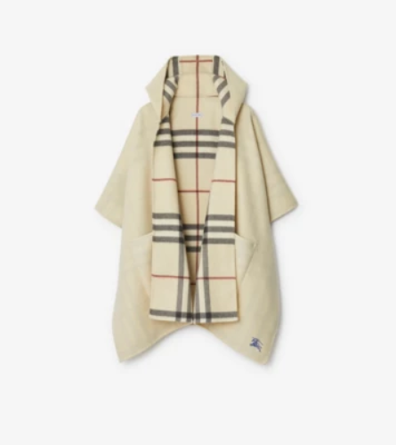 EKD Cashmere Hooded Cape in Stone | Burberry® Official