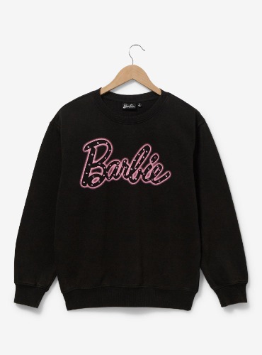 Barbie Rhinestone Logo Women's Crewneck - BoxLunch Exclusive