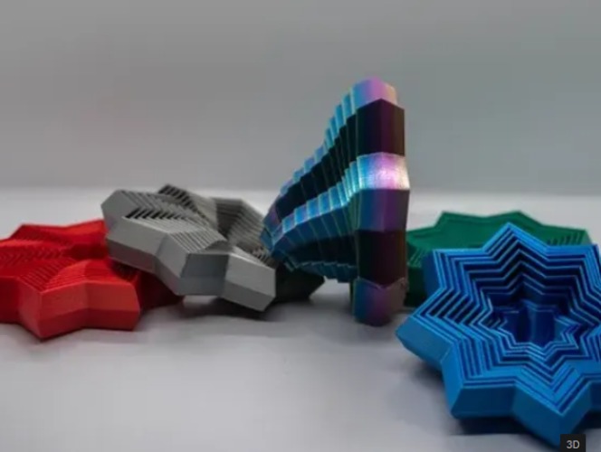 8 Point Fidget Star - Blue