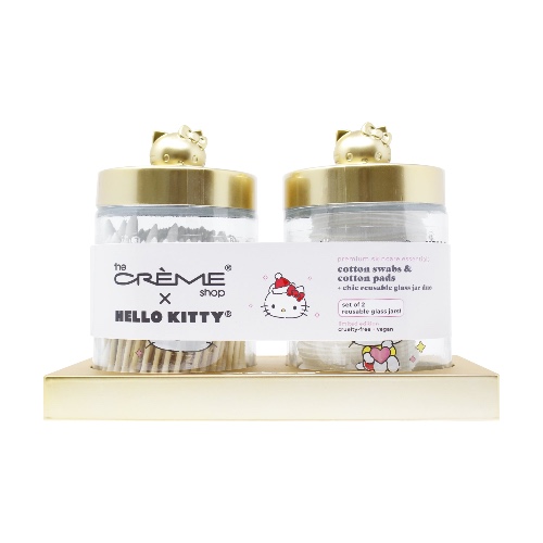 Hello Kitty x The Crème Shop Premium Reusable Jar Set (Gold)