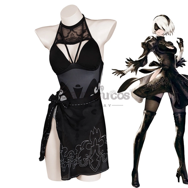 Game NieR:Automata Cosplay Swimsuit YoRHa No. 2 Type B Cosplay Costume