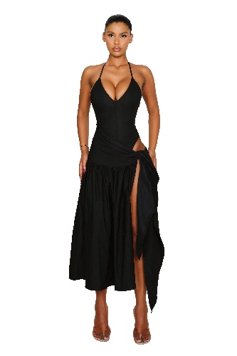 Atacama Dress - Satin Black | S