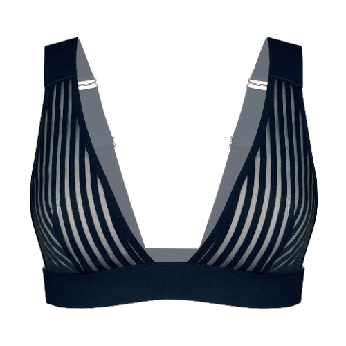 Vertigo V Neck Bralette Black - S / BLACK