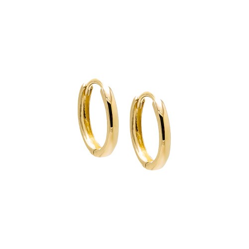 Solid Huggie Earring 14K - 14K Gold / Pair