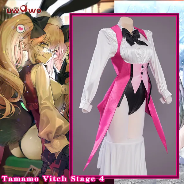 Uwowo Fate Grand Order/FGO 6 Anniversary Tamamo Vitch Stage 4 Bunny Cosplay Costume