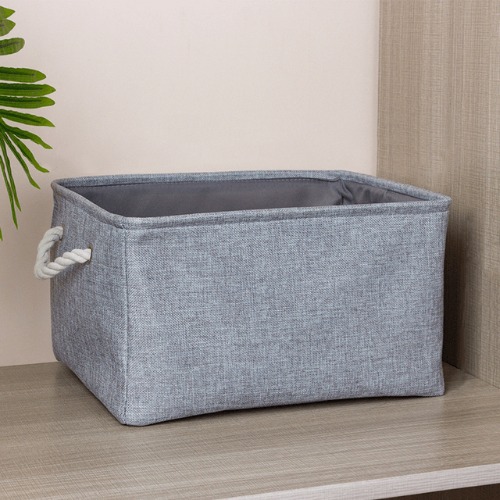 Folding Storage Baskets - Gray / Large