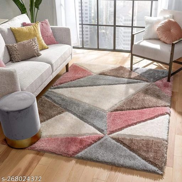 ZOYA CARPET  | Hand Woven Super Soft Export Quality (UK) with 2 inch Thickness Shaggy Rug for Living Room, Bedroom, Hall, Office Size 3X5 feet