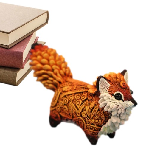 Jomewory Outdoor Statues - Resin Foxes Decorative Ornament | Waterproof Statues Sculptures for Patio Lawn Porch