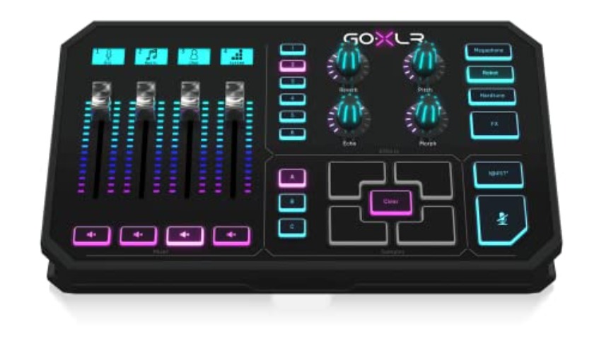 TC-Helicon GoXLR Revolutionary Online Broadcaster Platform with 4-Channel Mixer, Motorized Faders, Sound Board and Vocal Effects, Officially Supported on Windows - GoXLR