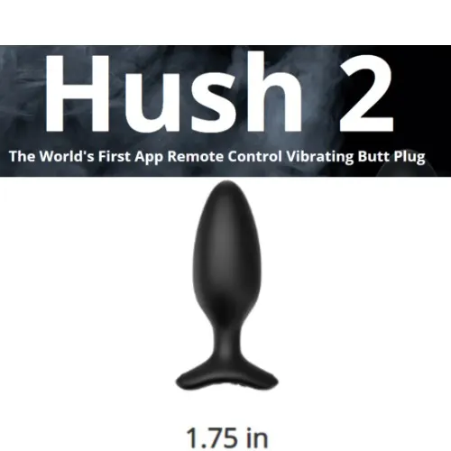 Lovense® Hush 2: App remote control vibrating butt plug MEDIUM