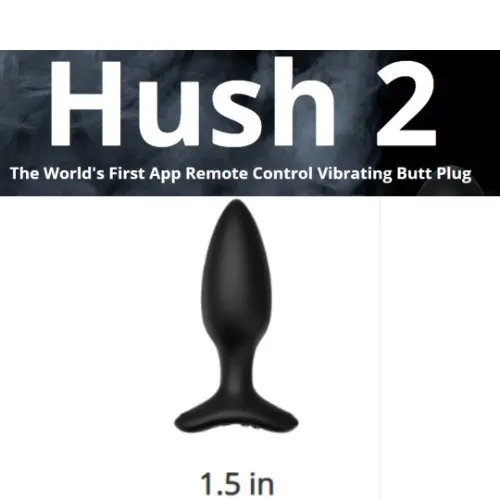 Lovense® Hush 2: App remote control vibrating butt plug SMALL