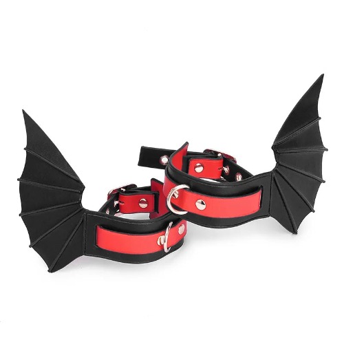 Halloween Bat Wing Cuffs - Red