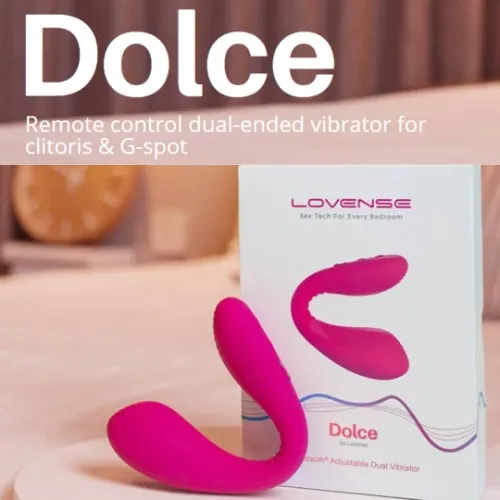 Lovense® Dolce: Bluetooth adjustable dual clit & G-spot vibrator