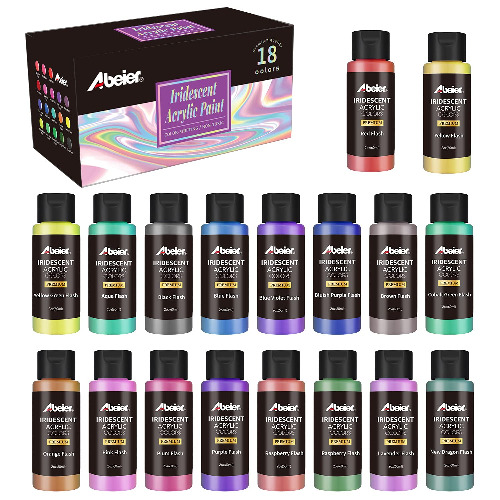 Acrylic Paint Iridescent, Set of 18 Chameleon Colours