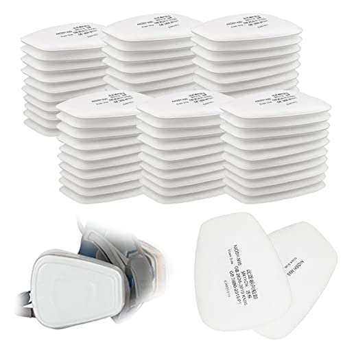 60 Stück 3M Baumwollfilter Filters, 5N11CN Einlegefilter, Filter für 6000, 6200, 7502, 6800, 7501