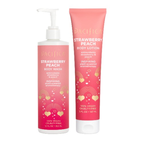 Strawberry Peach Body Wash + Body Lotion