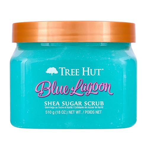 Tree Hut Blue Lagoon Shea Sugar Scrub | Exfoliating Body Scrub Removes Dead, Dry Skin for a Soft & Hydrated Feel | Nourishing Essential Body Care | 18 fl oz. - Blue Lagoon