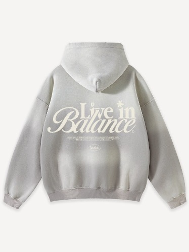 Live in Balance Oversized Hoodie | Cloud Grey / M