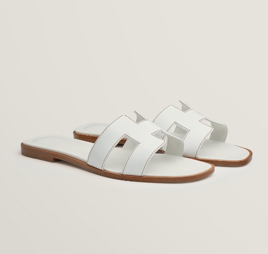 White Hermes Ouran Sandals