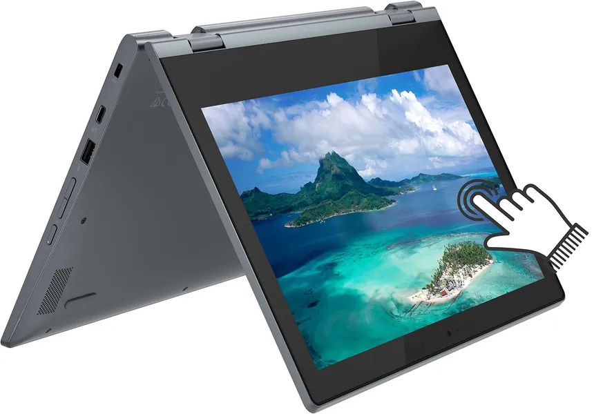 Lenovo Flex 3 11.6" 2 in1 HD Touchscreen Chromebook, Intel Celeron N4020(Up to 2.8GHz), 4GB DDR4 RAM, 64GB eMMC + 128GB SD Card Storage Storage, Webcam, WiFi 5, USB-A&C, Long Battery Life, Chrome OS