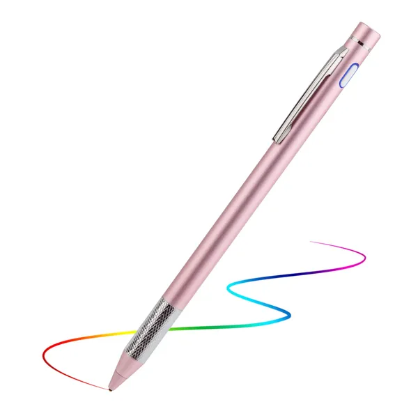 Pencil Stylus for Lenovo Chromebook Duet Pen,Minilabo Touch Screens Active Stylus Digital Pen with 1.5mm Ultra Fine Tip Stylist Pen for Lenovo Chromebook Duet Drawing and Writing Pencil,Pink