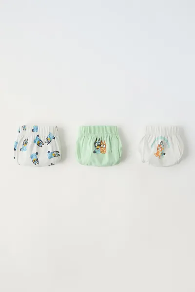 2-6 JAHRE/ 3ER-PACK SLIPS – BLUEY © LUDO STUDIO