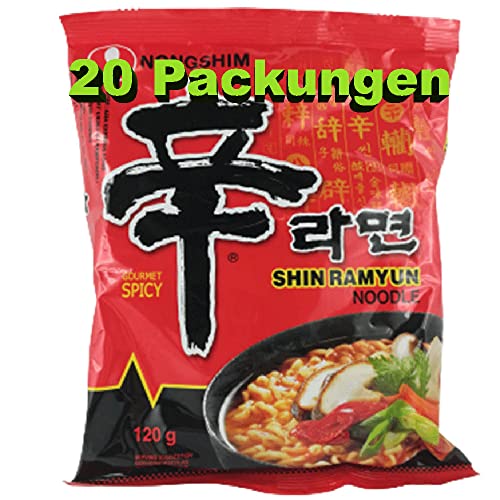 rumarkt Shin Ramyun Instant Nudeln Gourmet würzig 20er Pack (20 x 120g) Instantgericht - 120 g (20er Pack)
