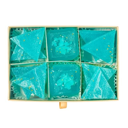 Silky Gem - Edible Blue Raspberry Flavored Crystal Candy, 8-10 pieces, Kohakutou, Edible Lapis Gem, Vegan, Gluten Free, ASMR - Blue Raspberry