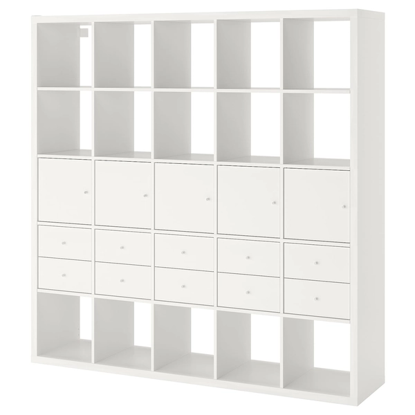 KALLAX Shelving unit with 10 inserts - white 182x182 cm