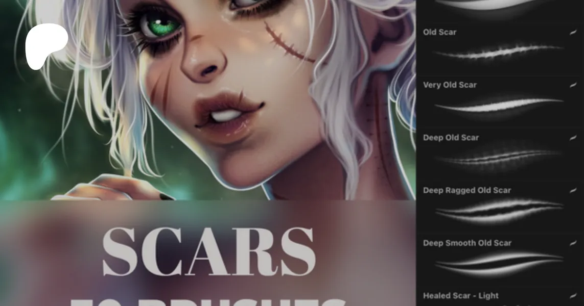 Buy “Scars | 30 Brushes” on Patreon | Anastasia-berry