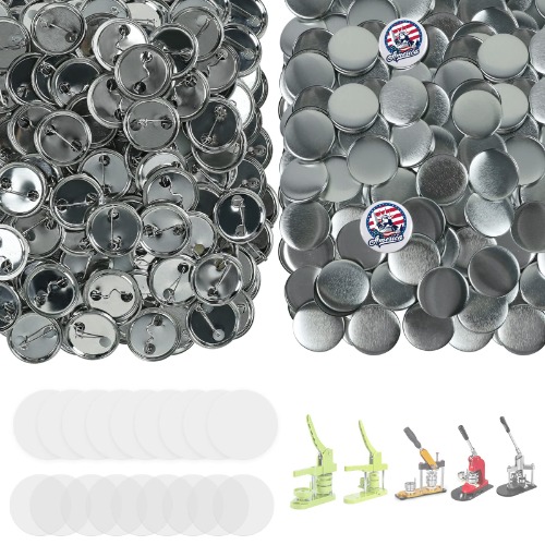 800 PCS Button Maker Supplies, 32mm / 1.26 inch Button Supplies Button Parts, (Approx. 1.25 inch) Metal Blank Button Badge Parts with Blank Paper for Button Maker Machine Pin Maker Badge Button Press - 1.26 in/32mm 1 option from $50.53
