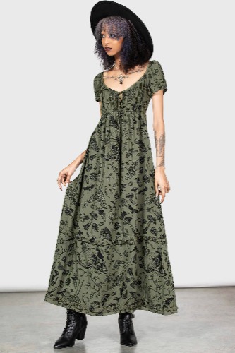 Forestine Maxi Dress - S / Green / 100% Viscose