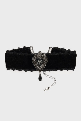 Darkmoor Academy Choker - One Size / Black / 95% Polyester 5% Elastane