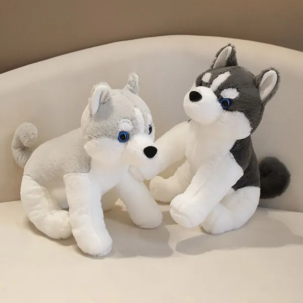 Lainey - Soft Snow Husky Stuffed Animal - 2 / 40cm